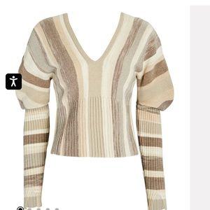 JONATHAN SIMKHAI
Jasmina Striped Wool-Blend Sweater NWOT!!! Size small.